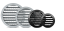 Vetracia hliníková mriežka s golierom d100 mm a sieťkou - hliníkova - čierna