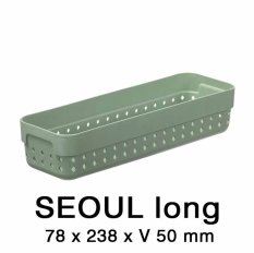 Plastový košík SEOUL 5022 – 8x24x5 cm – osem farieb