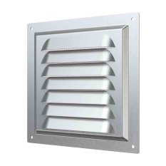 Vetracia kovová plochá mriežka 150x150 mm so sieťkou proti hmyzu - pozink