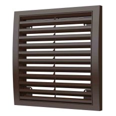 Vonkajšia vetracia mriežka štvorcová ASA 200x200 mm - hnedá