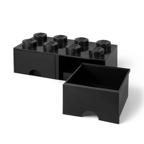 Úložný box XL s šuplíkem LEGO 4006 - organizér na stůl - černý