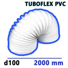 Flexibilní větrací PVC potrubí d100 délka 2000 mm TUBOFLEX