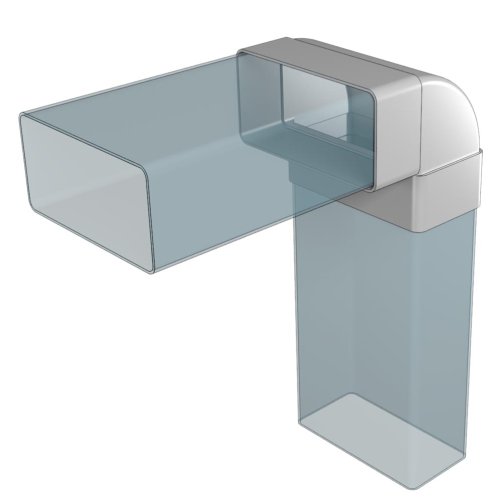 Koleno vertikální 90° pro ploché potrubí 110x55 mm