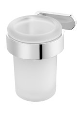 NATURA – Sklenička koupelnová s úchytem – chrom – 04309