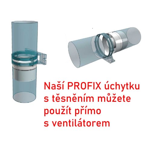 Ventilátor do potrubí PROFIT d125 mm s kuličkovými ložisky