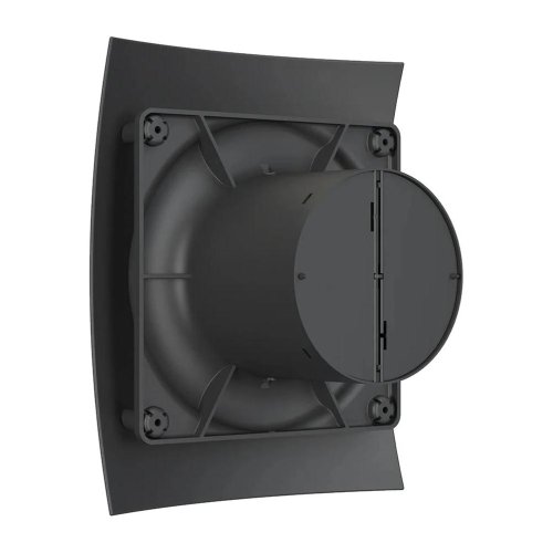 Ventilátor černý BREEZE BLACK d100 s kuličkovými ložisky a zpětnou klapkou