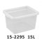 Úložný box Basic Box 15 L s víkem - průhledný