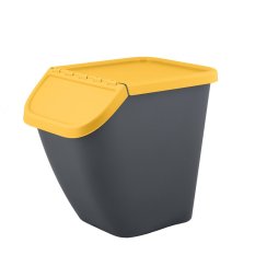 Odpadkový koš PELIKAN 23 L s šikmým čelem - sada 3 ks - modrá, zelená a žlutá