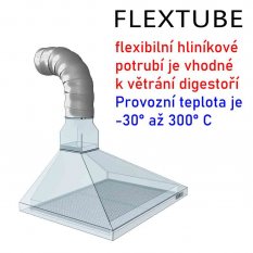 Flexibilné hliníkové potrubie FLEXTUBE d100 dĺžka 3000 mm
