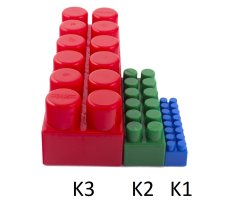 Stavebnice pro děti - dětské stavební kostky K2 - balení 20 kusů