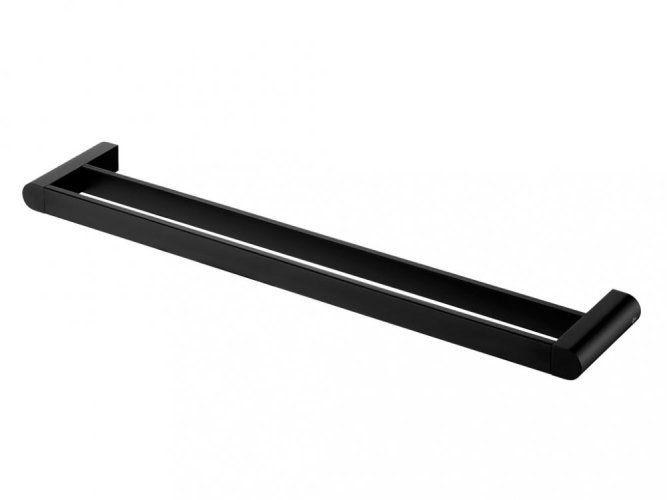 FUTURA BLACK – Vešiak na uterák dvojity tyčovy 610 mm –  černá – BISK 02967