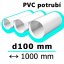 Okrúhle ventilačné potrubie d100 mm dĺžka 1000 mm