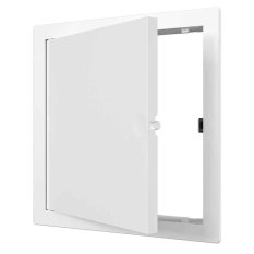 Plastové revízne dvierka 300 x 300 mm s tlačným zámkom - zacvakávacie - biela