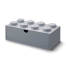 Úložný box s šuplíkem LEGO 4021 - organizér na stůl - šedý