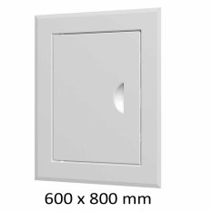 Revízne vaňové dvierka oceľové 600 x 800 mm s montážnym golierom, biela