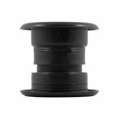 Kulatý větrací ventil do dveří a nábytku d50 mm - dvoudílný - černá