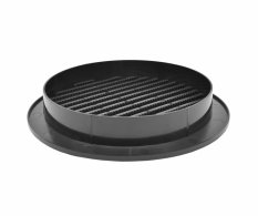 Větrací mřížka kulatá s límcem d60 mm a síťkou - černá antracit