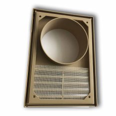 Větrací mřížka 140x200 s límcem d100 mm průchodka - béžová