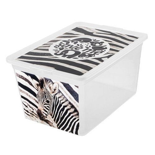 Úložný box ZEBRA 30 L - priehľadný