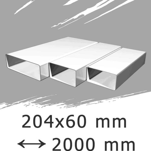 Ploché ventilační potrubí 204x60 délka 2000 mm