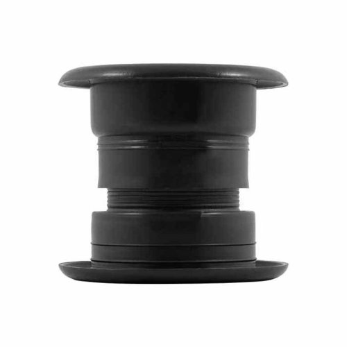 Okrúhly vetrací ventil do dverí a nábytku d50 mm - dvojdielny - čierna