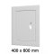 Revízne vaňové dvierka oceľové 400 x 600 mm s montážnym golierom, biela