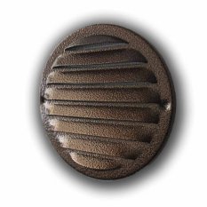 Větrací mřížka kulatá kovová d130 mm se síťkou - hnědá antik