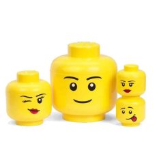 Úložný box kulatý s víkem - LEGO 4033 - organizér na stůl - d102 mm