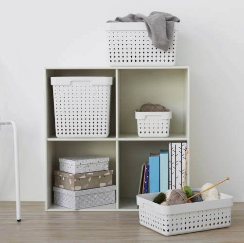Plastový košík SEOUL 5023 – organizér 12 x 16 x 7 cm – bílá