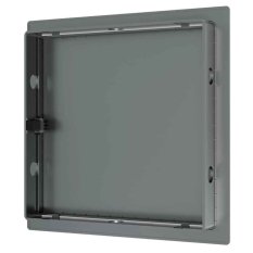 Plastová revizní dvířka 300 x 300 mm s tlačným zámkem - zacvakávací - šedá