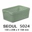 Plastový košík SEOUL 5024 – organizér 10 x 24 x 16 cm – černá