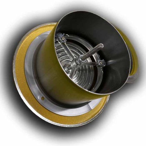 Anemostat tanierový ventil prívodný s golierom d100 mm - chróm