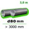 Flexibilní hliníkové potrubí FLEXTUBE d80 délka 3000 mm