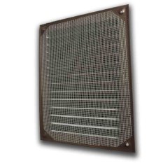 Větrací mřížka kovová 150x200 se síťkou proti hmyzu - hnědá