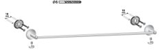 FORYOU – Vešiak na uterák tyčovy 600 mm – chrom – BISK 01180