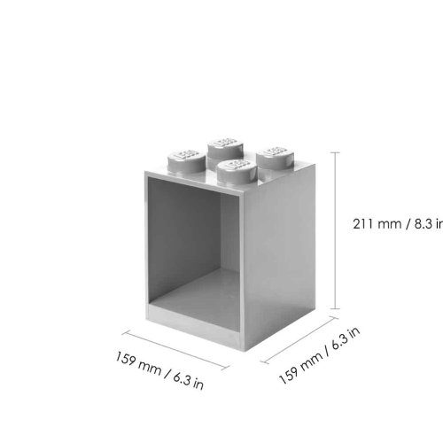 Úložný box a police - LEGO 4114 - organizér - šedá
