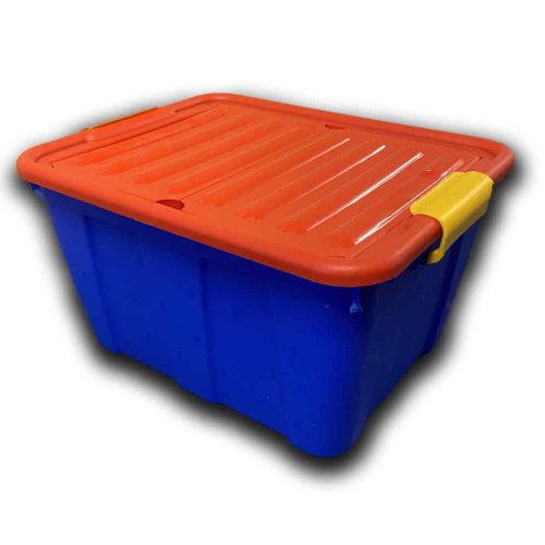 Úložný box HOMEBOX 30 L s deleným vekom s priehradkami