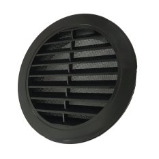 Větrací mřížka kulatá d100 mm se síťkou, černá