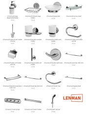 CHROMA – Polička koupelnová skleněná – chrom – 01422