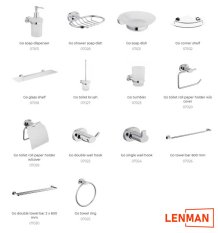 GO – Polička koupelnová skleněná – chrom – 07018