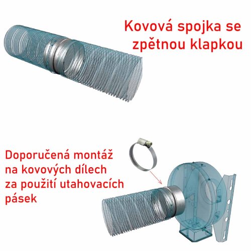 Flexibilné hliníkové potrubie FLEXTUBE ULTRA d250 dĺžka 3000 mm