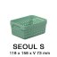 Plastový košík SEOUL 5023 – organizér 12 x 16 x 7 cm – zelená