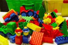 Stavebnice pro děti - dětské stavební kostky K1 - balení 80 kusů