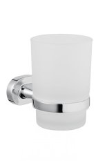 GO – Kúpeľňový pohárik s držiakom – chrom – BISK 07023
