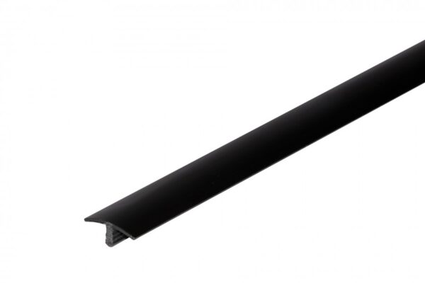 Přechodová lišta plastová – T profil 17x8 – délka 2750 mm – černá