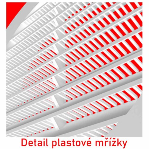Větrací mřížka kulatá SOLID s límcem d150 mm a síťkou, bílá
