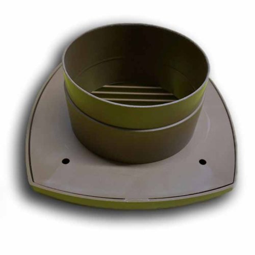Vetracia mriežka s golierom d125 mm - odnímateľné čelo - hnedá