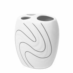 WAVE – pohárik na zubné kefky – biela – BISK 05978
