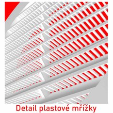 Vetracia mriežka okrúhla SOLID s golierom d100 mm a sieťkou, biela