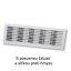 Vetracia mriežka dverná 335x132 mm s golierom, ručnou žalúziou a sieťkou, biela